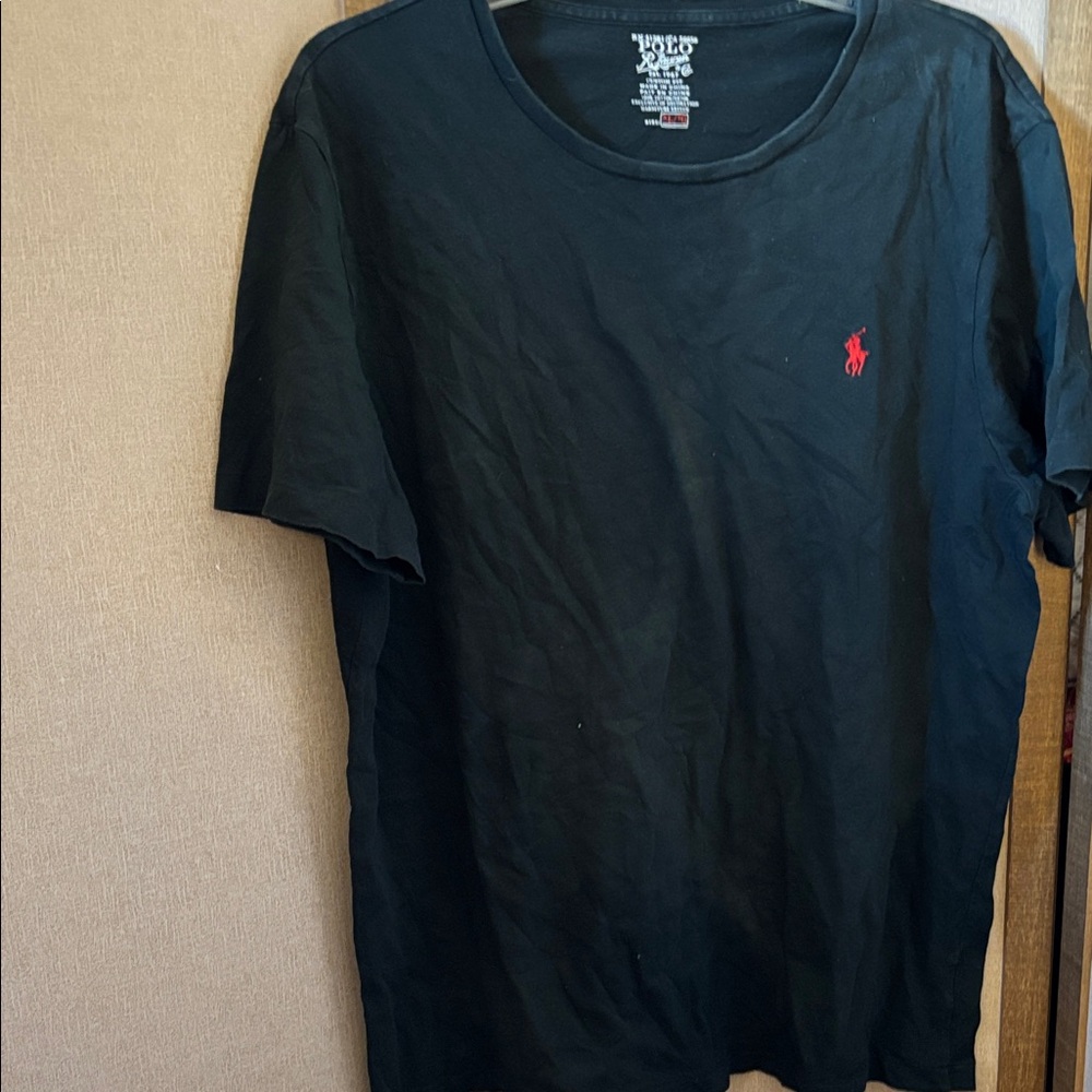 Polo by Ralph Lauren Black Tee with Red Logo xl